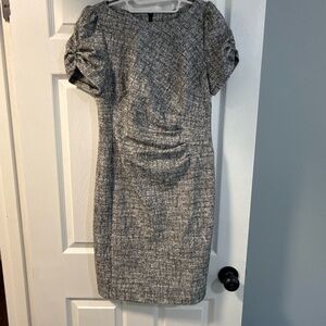 Karl Lagerfeld - Textured Black and White Work Dress